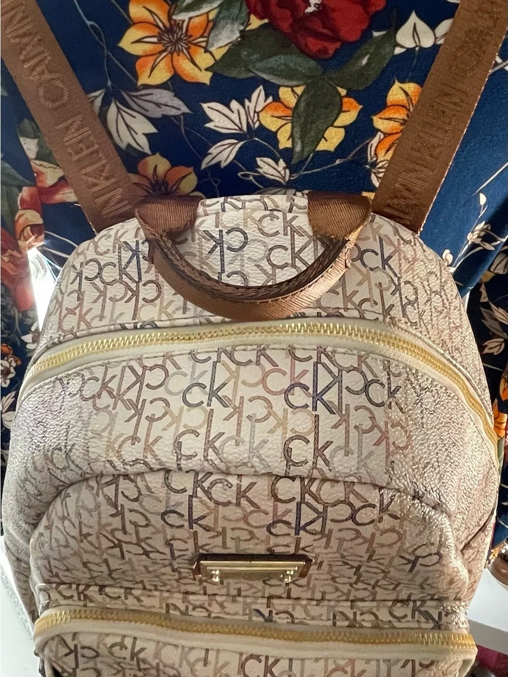 Calvin Klein Multicolor Logo Mini Backpack — Light Pink Base